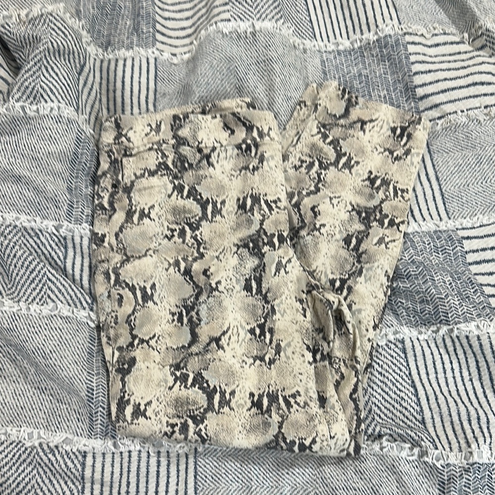 Chicos Jeggings Snake Print Trousers